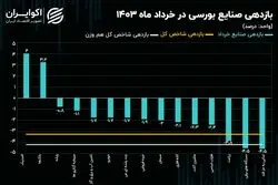 حرکت صنعت لاستیک و پلاستیک بر خلاف جهت بازار سهام!/ نقشه بازدهی صنایع بورسی در خرداد 1403
