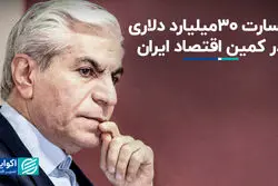 خسارت ۳۰ میلیارد دلاری در کمین اقتصاد ایران