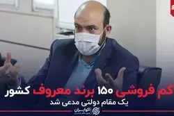 کم فروشی 150 برند معروف کشور