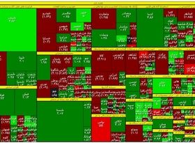 دو نیمه سبز و قرمز بورس تهران / 90 دقیقه نزول و 2 ساعت صعود