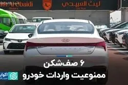 6 صف‌شکن ممنوعیت واردات خودرو