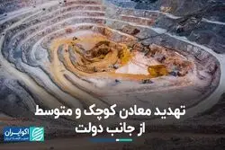تهدید معادن کوچک و متوسط از جانب دولت