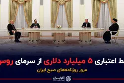 خط اعتباری ۵ میلیارد دلاری از سرمای روسی