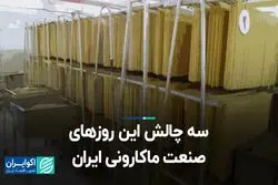 سه چالش این روزهای صنعت ماکارونی ایران