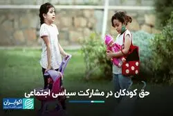 کودکان در سیاست و اجتماع حق مشارکت دارند