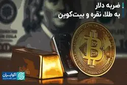 ضربه دلار به طلا، نقره و بیت‌کوین