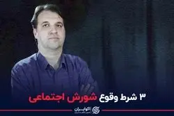 3 شرط وقوع شورش اجتماعی