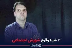 3 شرط وقوع شورش اجتماعی