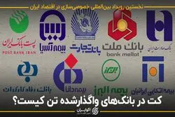 کت در بانک های واگذار شده تن کیست؟