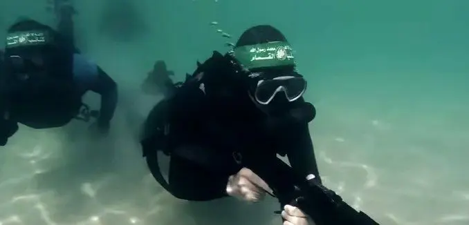 نفوذ غواصان حماس به اسرائیل