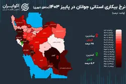 کرمان در باتلاق بیکاری جوانان/ بازار کار کدام استان برای جوانان مساعد است؟+ نمودار