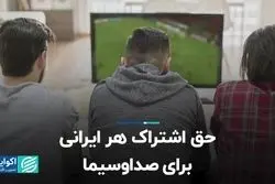 حق اشتراک هر ایرانی برای صداوسیما