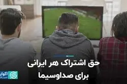 حق اشتراک هر ایرانی برای صداوسیما