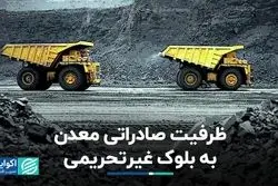 ظرفیت صادراتی معدن به بلوک غیرتحریمی