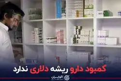 کمبود دارو ریشه دلاری ندارد