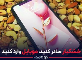 خشکبار صادر کنید، موبایل وارد کنید