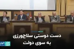 دست دوستی سلاح‌ورزی به سوی دولت  