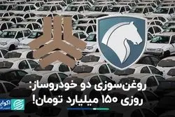  روغن‌سوزی دو خودروساز: روزی 150 میلیارد تومان!