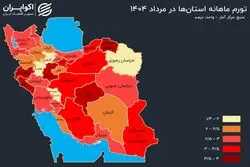 بالاترین تورم در کدام استان به ثبت رسید؟