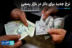 نرخ جدید برای دلار در بازار رسمی