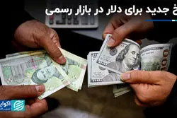 نرخ جدید برای دلار در بازار رسمی