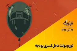 تیتر یک | تورم دولت عامل کسری بودجه