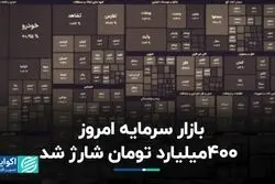 بازار سرمایه امروز 400میلیارد تومان شارژ شد