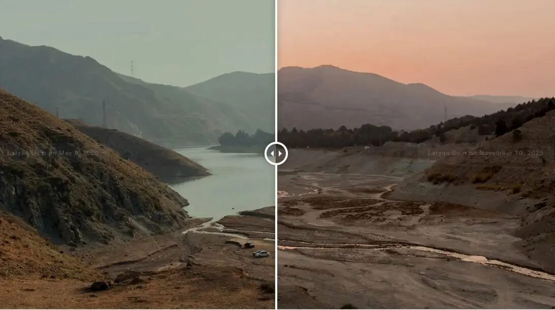 سی‌ان‌ان: خشکسالی در ایران از فضا قابل مشاهده است+ تصویر