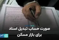 صورتحساب تبدیل اسناد برای بازار مسکن