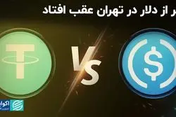 تتر از دلار در تهران عقب افتاد