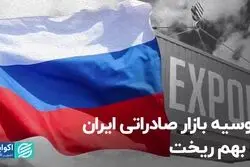روسیه بازار صادراتی ایران را بهم ریخت
