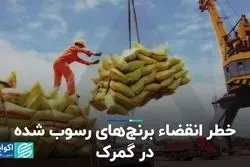 خطر انقضاء برنج‌های رسوب شده در گمرک