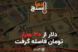دلار از ۳۰ هزار تومان فاصله گرفت