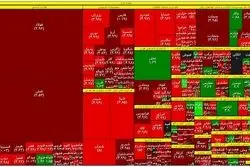 نقشه بورس در نیمه معاملات / شاخص کانال 1.3 میلیونی را از دست داد