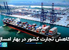 کاهش تجارت کشور در بهار امسال