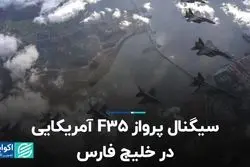 سیگنال پرواز اف35 آمریکایی در خلیج فارس