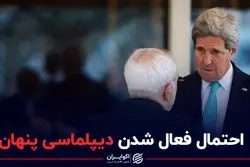 احتمال فعال شدن دیپلماسی پنهان