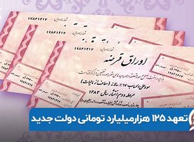 تعهد ۱۲۵ هزارمیلیارد تومانی دولت جدید