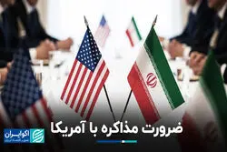 ضرورت مذاکره با آمریکا