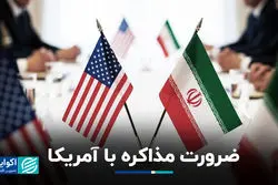 ضرورت مذاکره با آمریکا