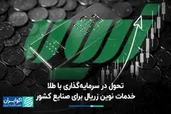  تحول در سرمایه‌گذاری با طلا؛ خدمات نوین زریال برای صنایع کشور