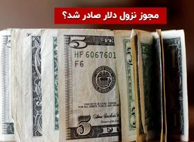 مجوز نزول دلار صادر شد؟