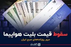 سقوط قیمت بلیت هواپیما