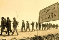 مکالمه بی‌سیمی شهید کاظمی با شهید رشید پس از آزادسازی خرمشهر/ آقا میگم من شهرم/ توی شهر خرمشهر تا چند لحظه پیش تظاهرات بود تظاهرات
