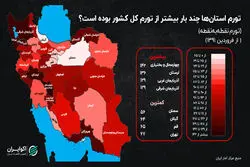 نقشه تورم ایران؛ چهارمحال و بختیاری رکورددار گرانی در ۱۴ سال اخیر
