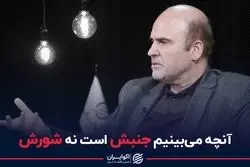  آنچه می‌بینیم جنبش است نه شورش