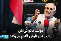 دولت ناتوانی‌اش را زیر این فرش قایم می‌کند