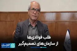 طلب فولادی‌ها از سازمان‌های تصمیم‌گیر