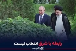 رابطه با شرق انتخاب نیست