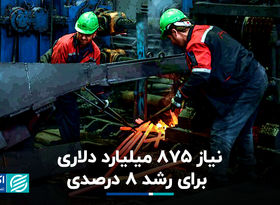 نیاز 875 میلیارد دلاری برای رشد 8 درصدی